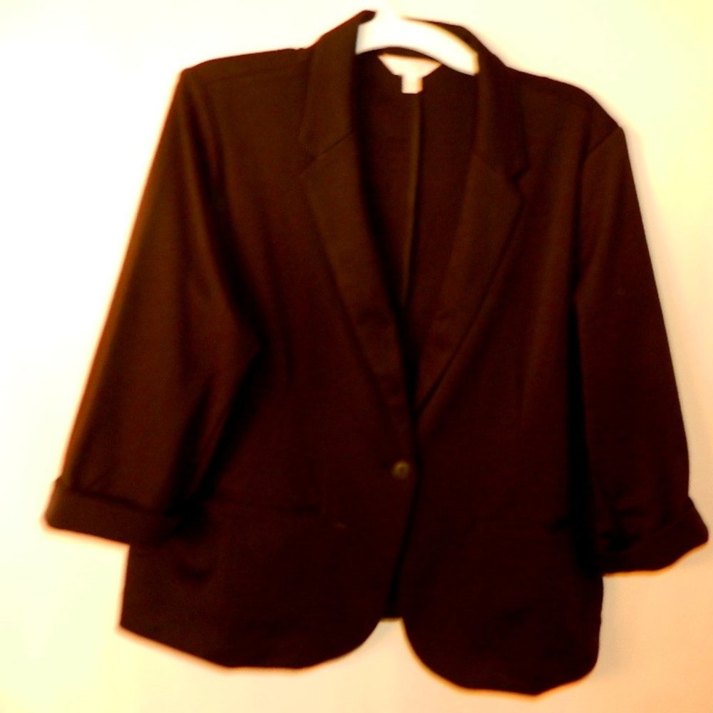 APT 9 Black Lined beautiful 3/4 sleeve Jacket  LOVE!